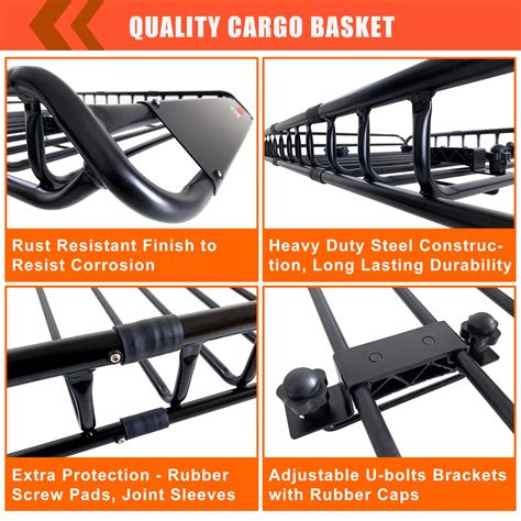 Meefar Roof Rack Carrier Basket Universal Rooftop Cargo Carrier Basket