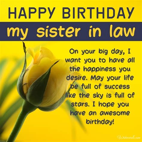 Happy Birthday For Sister In Law Images And Funny Wish Cards