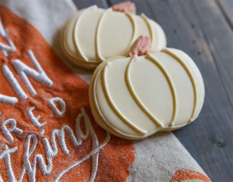 Pumpkin Juice Royal Icing Pumpkin Cookies Decorated Cut Out Cookie