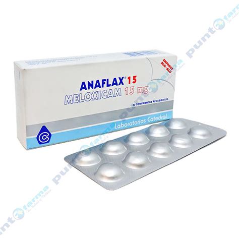 Anaflax 15 Meloxicam 15 Mg Caja De 30 Comprimidos Recubiertos Punto