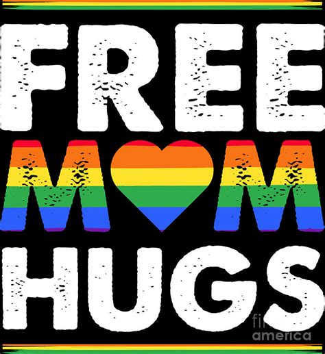 Free Mom Hugs Rainbow Parade Pride Month Lgbtq Supporter Digital Art By Haselshirt Pixels