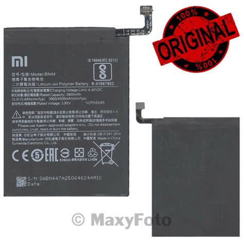 XIAOMI BATTERIA RICAMBIO ORIGINALE BN44 4000mAh PER REDMI NOTE 5