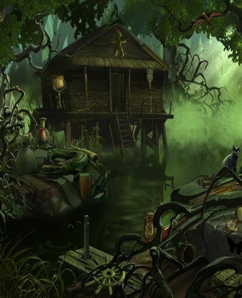 Swamp House Fantasy Landscape Concept Art Fantasy Art