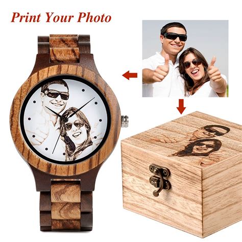 Reloj de pulsera de madera de bambú con logotipo personalizado para