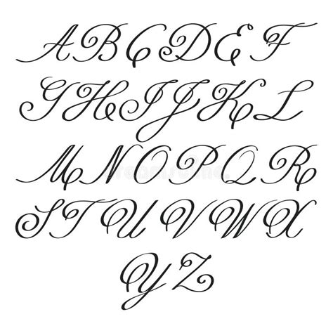 Letras Elegantes De La Caligrafía Del Vector Con Los Florishes