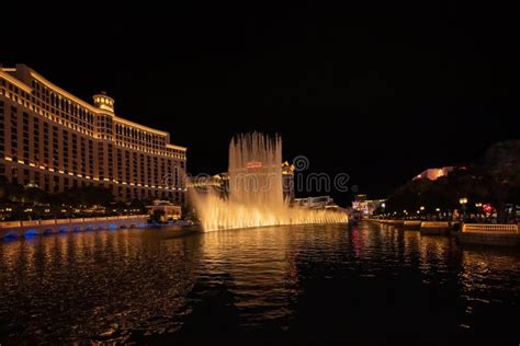 Las Vegas, USA - November 11, 2020, Dancing Fountain in Las Vegas ...