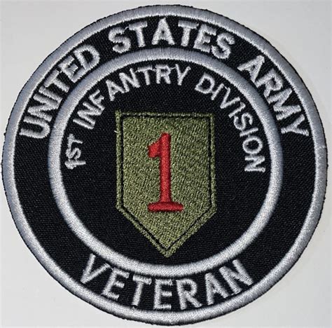 US Army 1st Infantry Division Veteran Patch - Decal Patch - Co