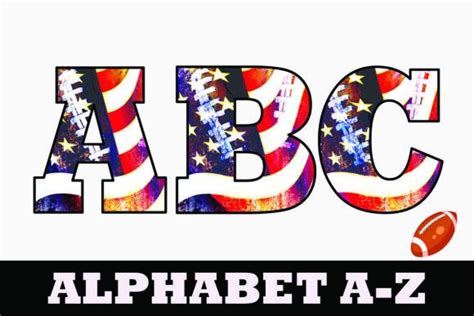 American Flag Alphabet Letters Designs Graphics