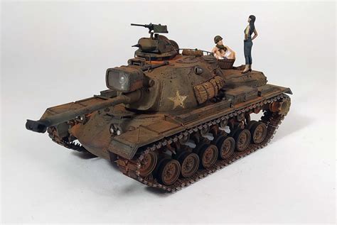 1/35 Built M48 Patton Vietnam Scale Model Built and Painted Gebaut Diorama World War II ...