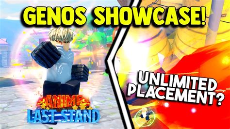 Genos New Mythical Showcase In Anime Last Stand Update 1 Youtube