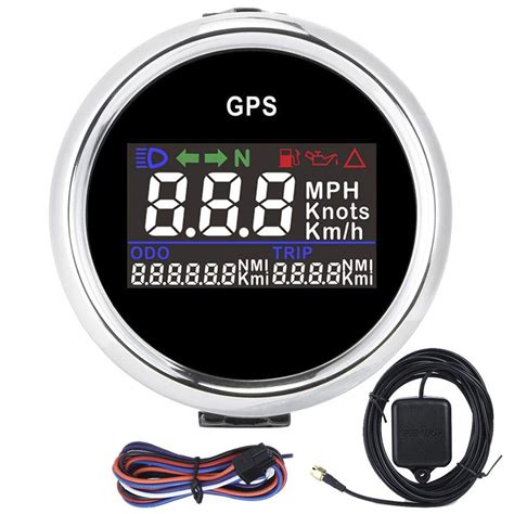 Qiilu Compteur De Vitesse GPS 52 Mm 2 Pouces Compteur De Vitesse GPS