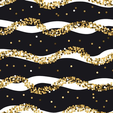 Premium Vector Gold Glitter Seamless Vector Pattern