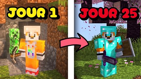 Survivre En HARDCORE Sur Minecraft 25 Jours YouTube