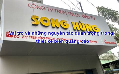 Vai trò và những nguyên tắc quan trọng trong thiết kế biển quảng cáo