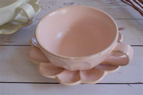 Kaneko Kohyo Rinka Soup Cup Latte Bowl Saucer With Floral Etsy