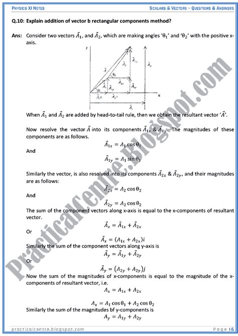 Vectors A Level Physics Exam Questions