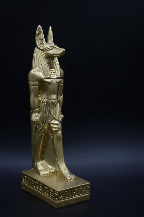 Egyptian Anubis God Of The Dead And The Underworld Statue Golden Made