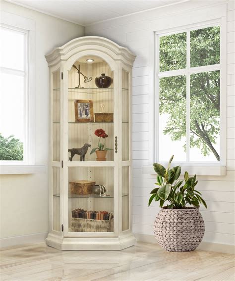 White Corner Cabinet With Glass Doors 2021 Corner Curio Corner