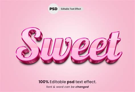 Premium Psd Sweet 3d Editable Psd Text Effect