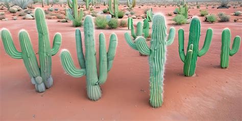 Premium Photo | Colorful cactus dry landscape symmetry