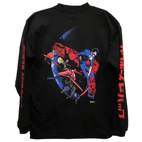 Bait X Cowboy Bebop Men Space Cowboy Long Sleeve Tee Black Cowboy