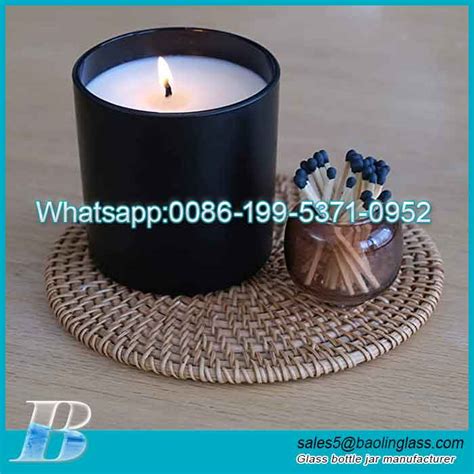 Custom Matte Black Candle Jars With Lids Wholesale