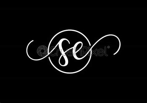 S E SE Initial Letter Logo Design Vector Template Graphic Stock