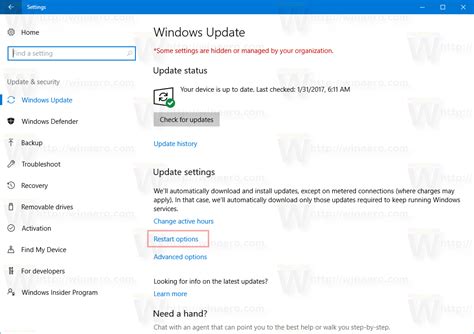 Enable Update Restart Notifications In Windows