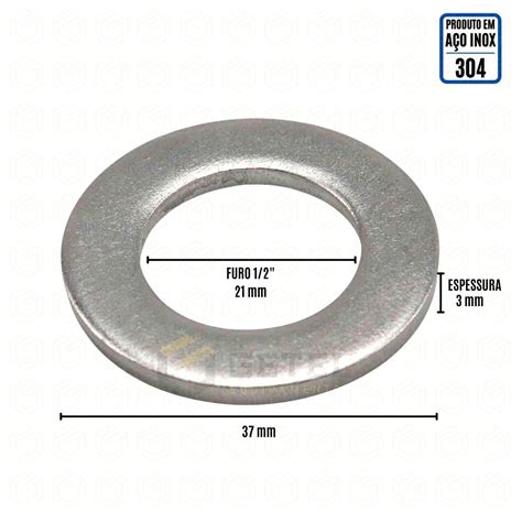 Arruela Lisa Furo A O Inox Seguran A E Durabilidade Na