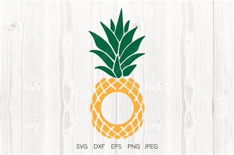 Pineapple SVG Monogram Frame SVG Graphic By VitaminSVG Creative Fabrica