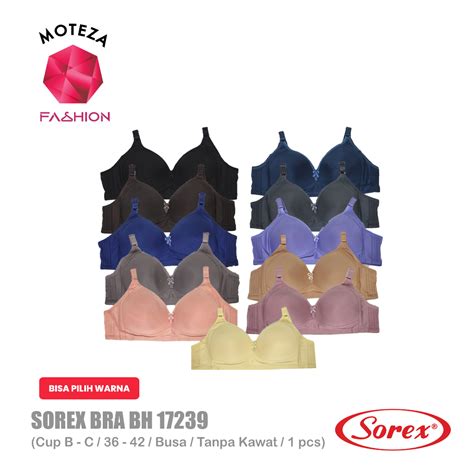 Jual Sorex 17239 Bra BH Wanita Tanpa Kawat Super Soft Busa Cup C Besar