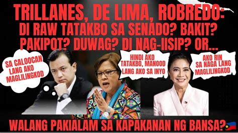 NAKAKAHINAYANG TRILLANES AT DE LIMA AYAW MAGSENADOR SAYANG PO