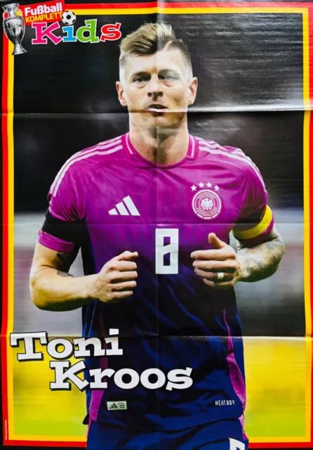 TONI KROOS Fussball EM 2024 XXL Riesen Poster 80x58cm Spielplan UEFA