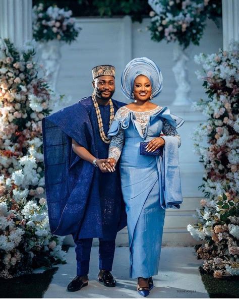 Blue Yor B Bride And Groom Outfits