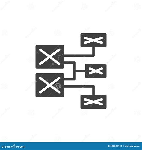 Website Flowchart Sitemap Vector Icon Stock Illustration Illustration