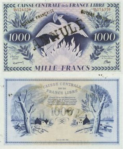 Francs France Libre French Guiana Numista