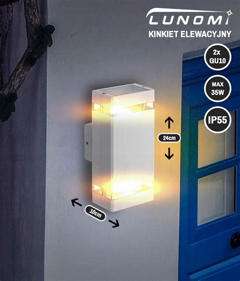 Lampa Elewacyjna Kinkiet Oprawa Ścienna Biała Gu10 Lunomi Sklep