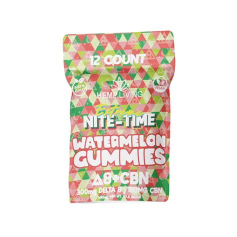 Hemp Living Extreme Nite Time Delta 8 CBN Gummies 12ct Pouch