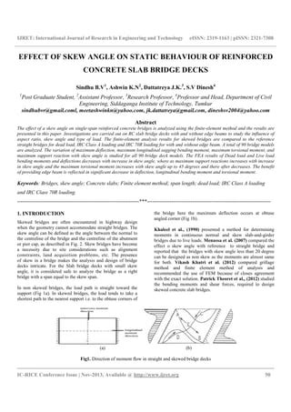 Effect Of Skew Angle On Static Behaviour Of Reinforced PDF