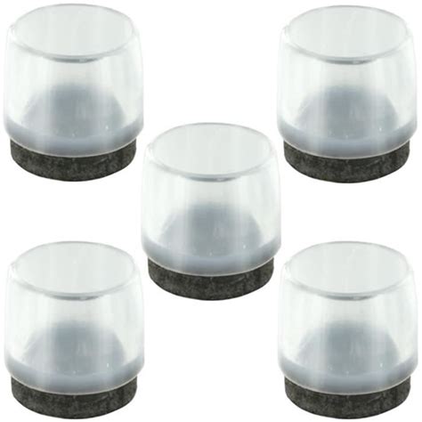 5x EMBOUT DE TUBE ROND ENVELOPPANT Ø20MM PATIN DOUX FEUTRE SEMELLE