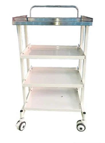 White Hospital Ecg Machine Trolley Mild Steel At Rs 6000 In Chennai