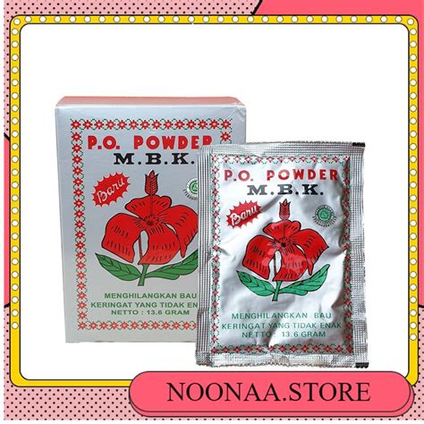 Jual Mbk Powder Silver Box Isi Sachet Bedak Penghilang Bau Badan