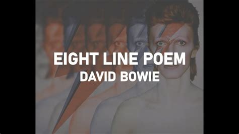 Eight Line Poem David Bowie Lyrics Video YouTube