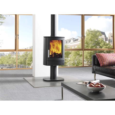 Acr Neo 1p Eco Wood Burning Stove With Pedestal Base In Matt Black Def