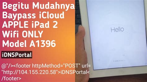 Bypass Icloud Apple Ipad 2 Wifi Model A1396 YouTube