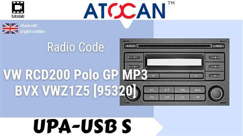 VW RCD200 Polo GP MP3 BVX VWZ1Z5 95320 By Blaupunkt Reading Radio