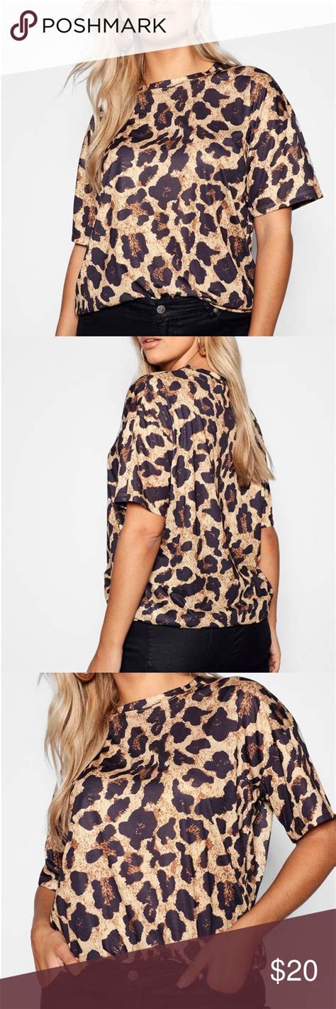 Plus Size Leopard Print Oversized Shirt Oversized Shirt Leopard