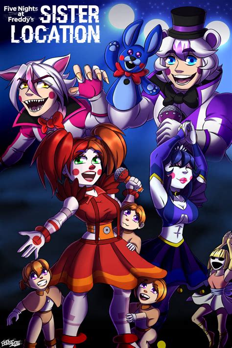 Fnaf Sister Location Poster 5th Anniversary By Emil Inze On Deviantart