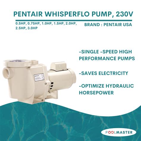 Pentair Whisperflo Pump 3HP 208 230V 170 Gpm Lazada PH