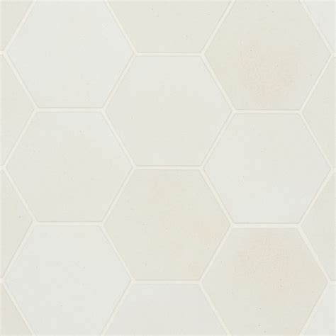 Bedrosians Celine White 4 Hexagon Matte Porcelain Floor And Wall Tile